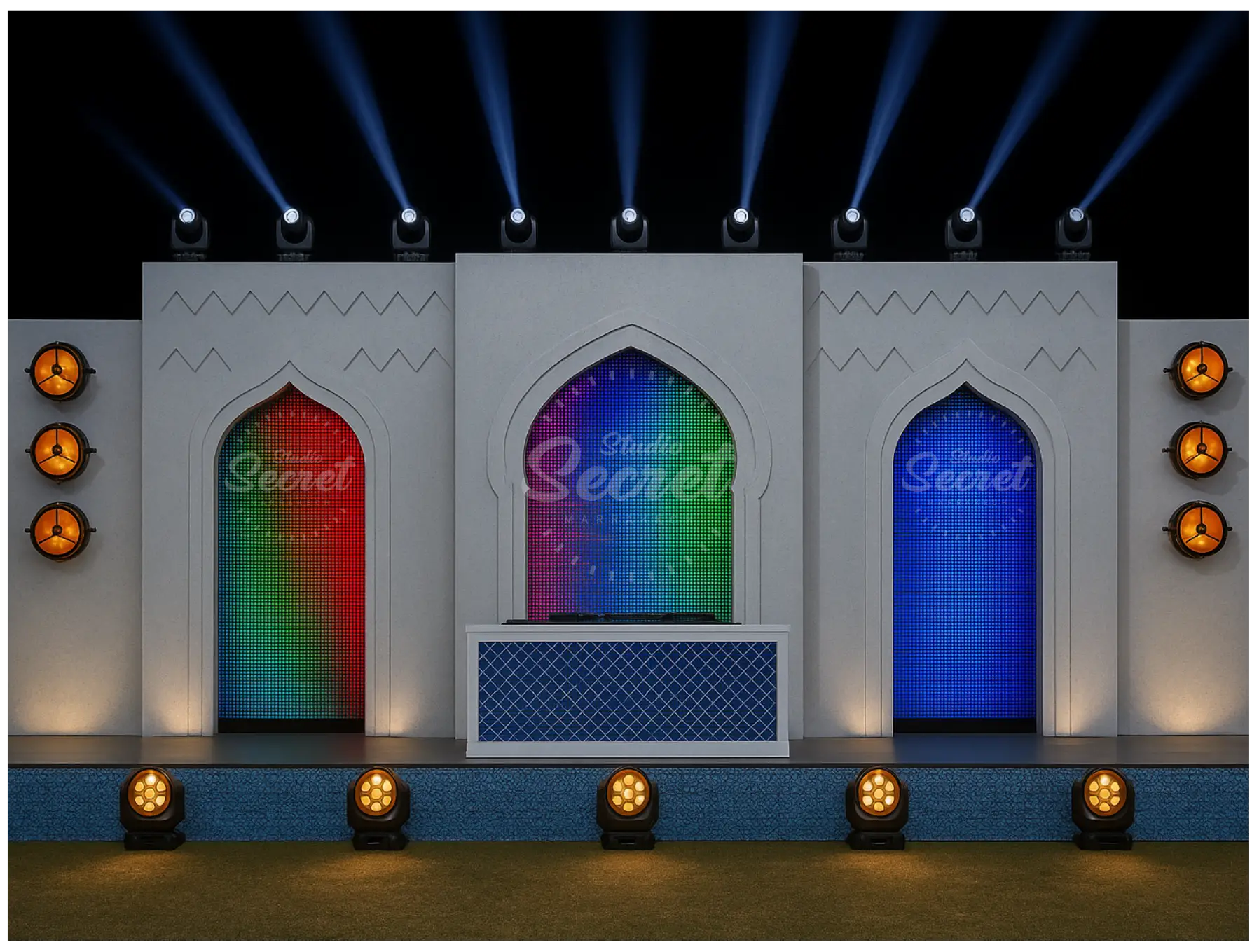 Décor & Background de scène mariage - Inspiration Marrakech